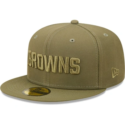 New Era Olive Cleveland Browns Color Pack 59fifty Fitted Hat