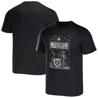 Nfl X Darius Rucker Collection By Fanatics Black Las Vegas Raiders Band T-shirt