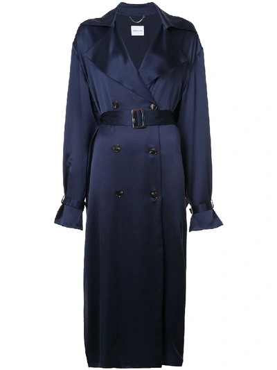 Magda Butrym Punta Cana Double-breasted Belted Silk Trench Coat