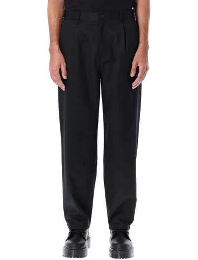 Stussy Volume Pleated Trousers Black Wool Pant With Double Pleats - Volume Pleated Trousers