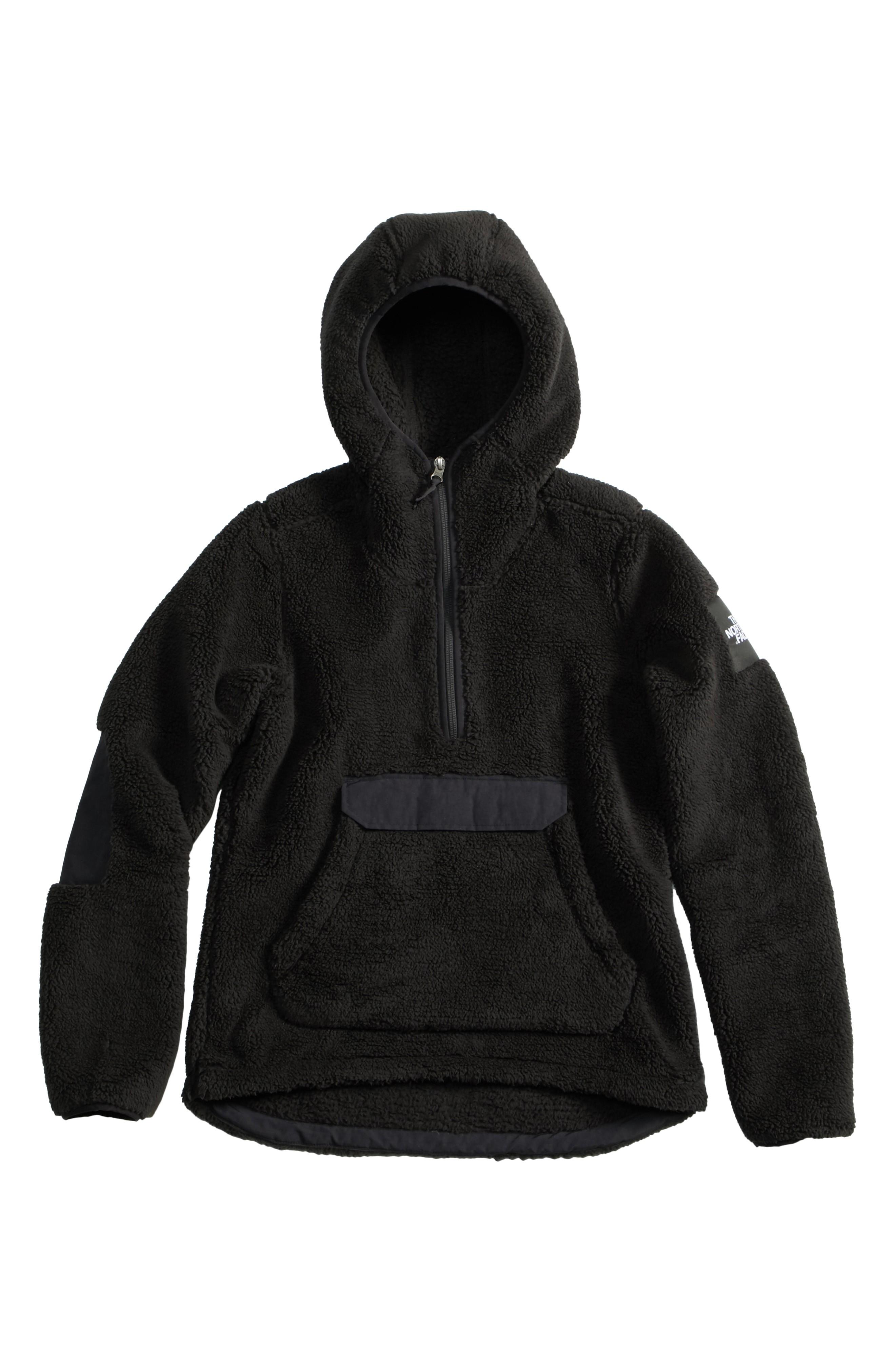 high pile fleece hoodie