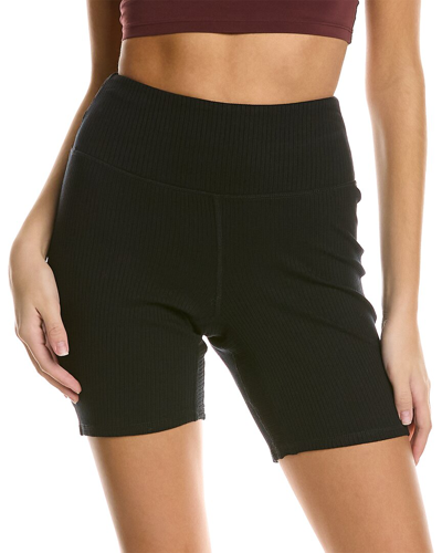 Wsly Rivington Ribbed 7in Biker Short In Black