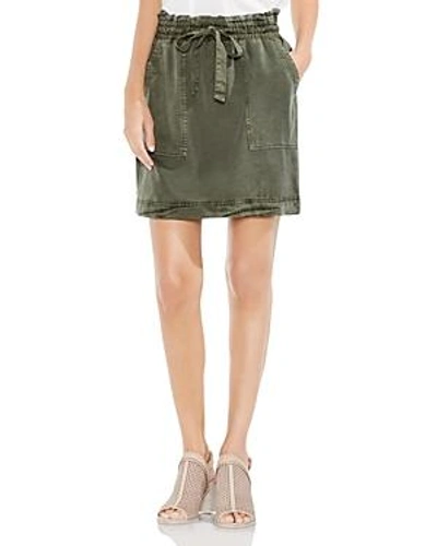 Vince Camuto Drawstring Waist Tencel Skirt In Hunter Green