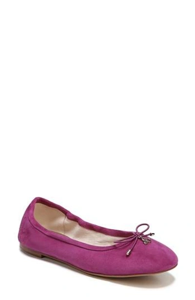 Sam Edelman 'felicia' Flat In Mulberry Pink Suede