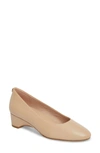 Taryn Rose Babs Demi-wedge Pump In Sand Leather