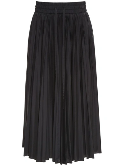 Red Valentino Pleated Skirt In Black