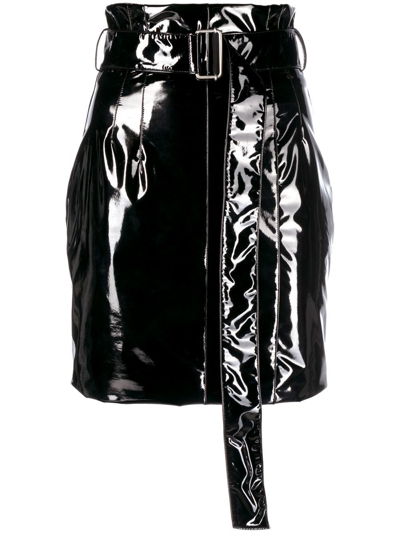 Philosophy Di Lorenzo Serafini Faux-leather Mini Skirt In Black