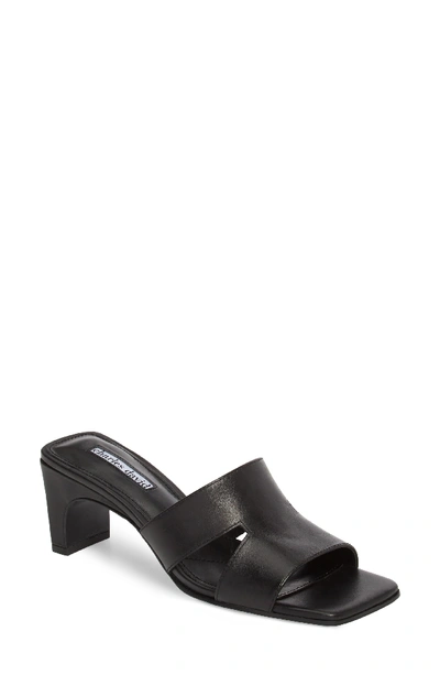 Charles David Women's Harley Leather Cutout Slide Sandals In Black Leather