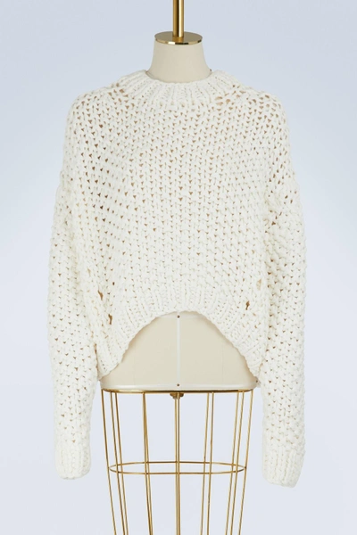 Acne Studios Onyx Cotton Sweater In Off-white