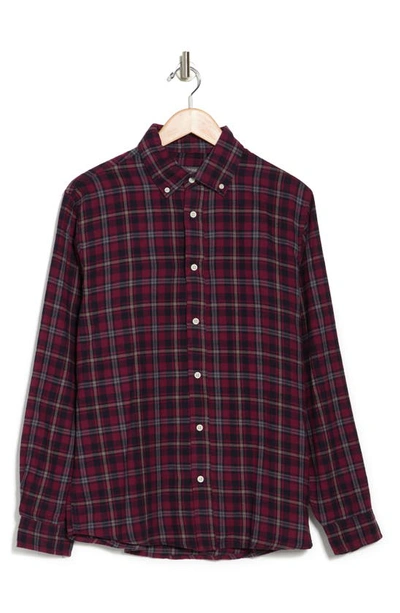 Slate & Stone Plaid Flannel Button-down Shirt In Red Beige Plaid