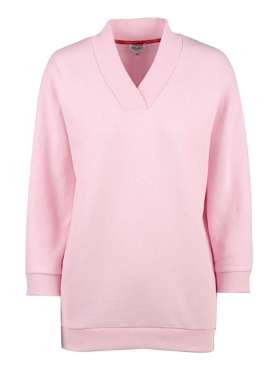 Kenzo Paris Cotton-jersey Sweatshirt In Pink