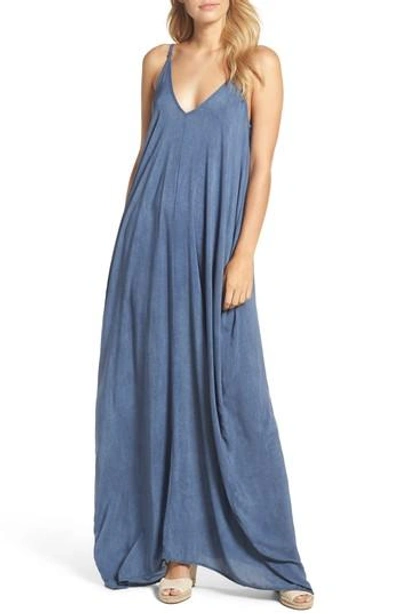 Elan V-back Cover-up Maxi Dress In Indigo