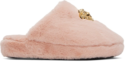 Versace Pink 'la Medusa' Slippers In Z1044 Light Pink