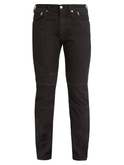 Neil Barrett Mid-rise Skinny Biker Jeans In Black