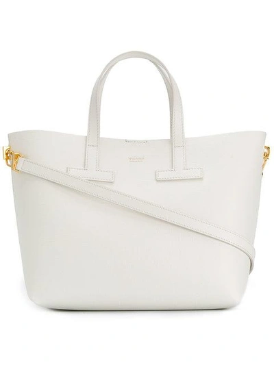 Tom Ford Small T Tote Bag - White