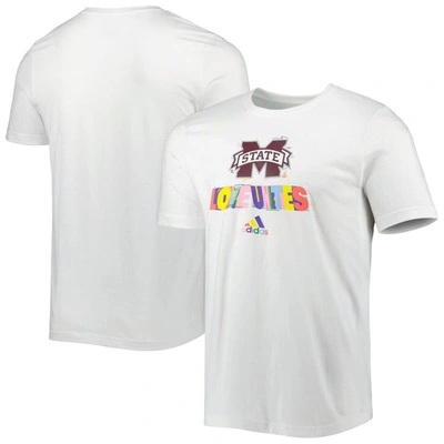 Adidas Originals Adidas White Mississippi State Bulldogs Pride Fresh T-shirt