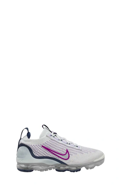 Nike Kids' Air Vapormax 2021 Fk Sneaker In White/silver