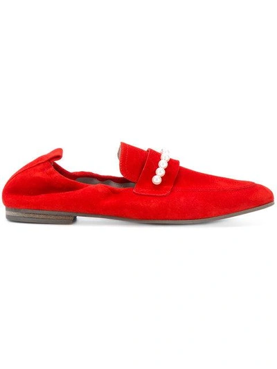 Kennel & Schmenger Kennel&schmenger Pearl Accented Loafers - Red