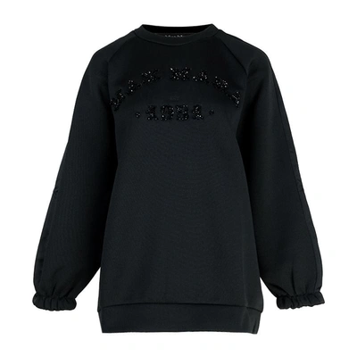 Max Mara Bratto Logo Cotton-blend Sweatshirt In Black