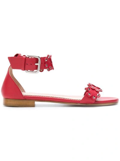 Red Valentino Floral Strap Sandals