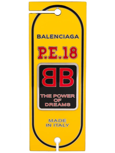 Balenciaga Stamp Badge In Yellow
