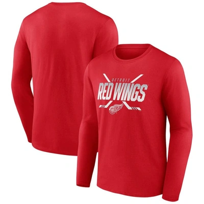 Fanatics Branded Red Detroit Red Wings Covert Long Sleeve T-shirt