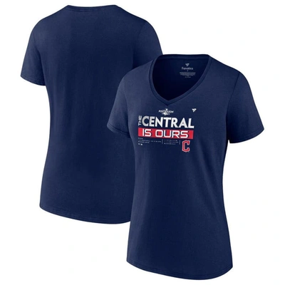 Fanatics Branded Navy Cleveland Guardians 2022 Al Central Division Champions Plus Size V-neck T-shir