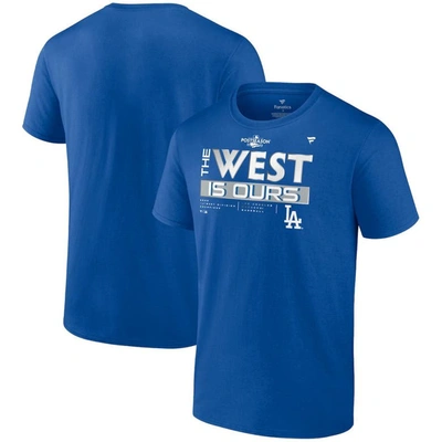Fanatics Branded Royal Los Angeles Dodgers 2022 Nl West Division Champions Locker Room T-shirt