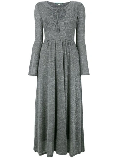 Alexa Chung Key-hole Flared Dress Grey