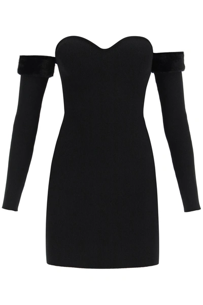 Staud 'josee' Knitted Mini Dress In Black
