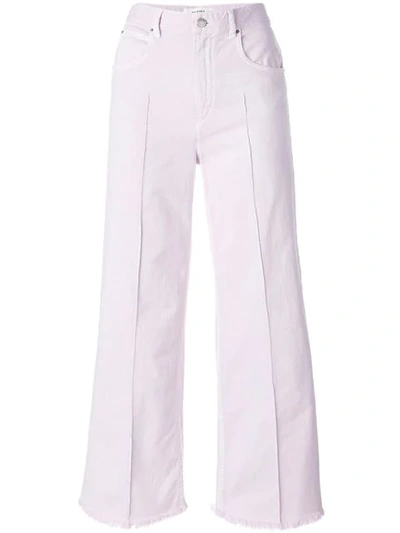 Isabel Marant Étoile Cropped Wide-leg Jeans In Pink & Purple