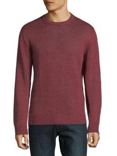 Corneliani Wool Knit Crewneck Sweater In Red