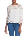 Plenty By Tracy Reese Lace Bell Sleeve Top In Ivory