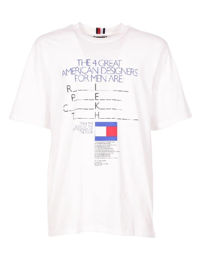 Tommy Hilfiger "be Bold" White Cotton T-shirt In Brightwhite