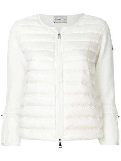 Moncler Flared Sleeve Cardigan In Neutrals