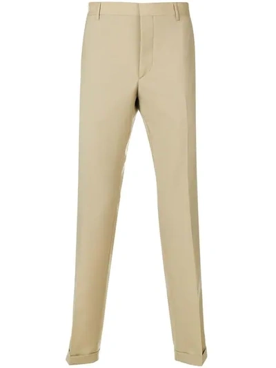 Prada Straight Cuffed Tailored Trousers