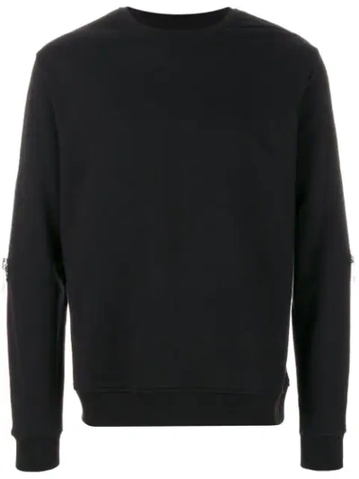 Les Hommes Crew Neck Sweatshirt In Black