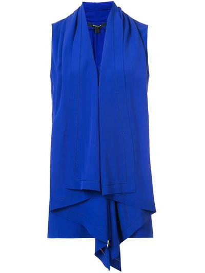 Derek Lam Sleeveless Handkerchief Blouse - Pink & Purple