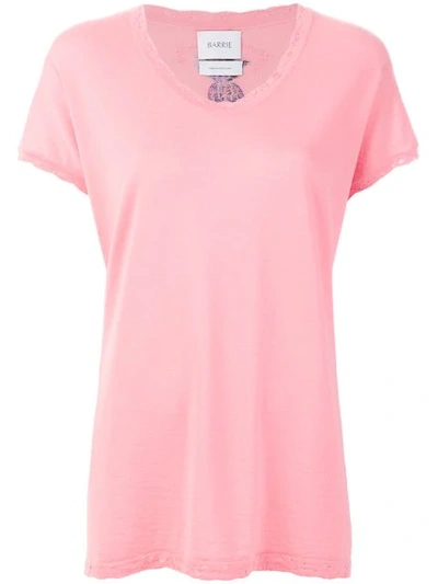 Barrie V-neck T-shirt In Pink