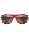 Cazal Oversized Aviator Sunglasses - Red