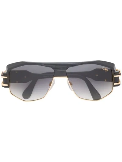 Cazal Oversized Aviator Sunglasses In Black
