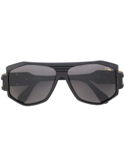 Cazal Angled Aviator Sunglasses In Black