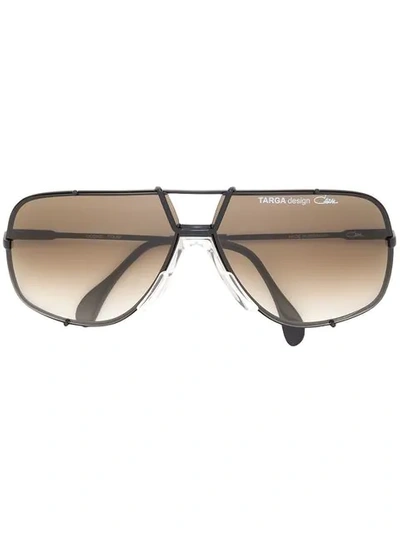 Cazal Oversized Pilot-frame Sunglasses In 049 Black