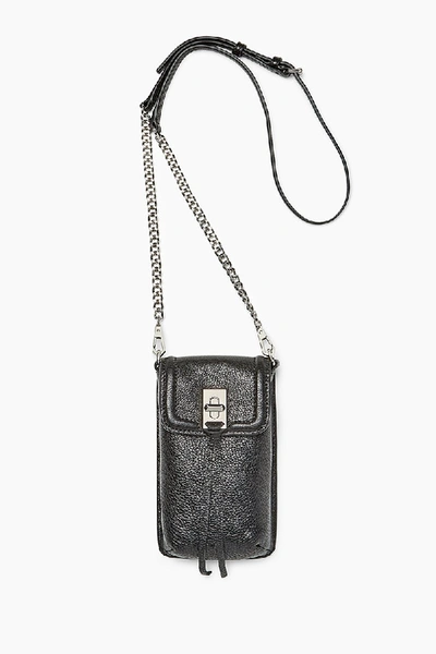 Rebecca Minkoff Darren Leather Phone Crossbody Bag - Black