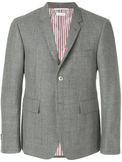 Thom Browne Fitted Blazer In Grey