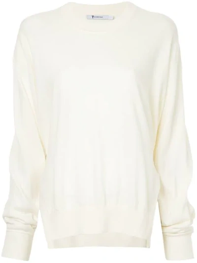 Alexander Wang T Side Slit Sweater In White