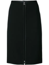 Versace Zip Front Pencil Skirt In Black