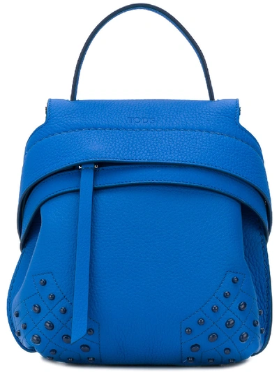 Tod's Wave Mini Backpack In Blue