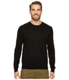 Lacoste 100% Cotton Jersey Crew Neck Sweater In Black