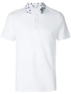 Etro Paisley Collar Polo Shirt In White